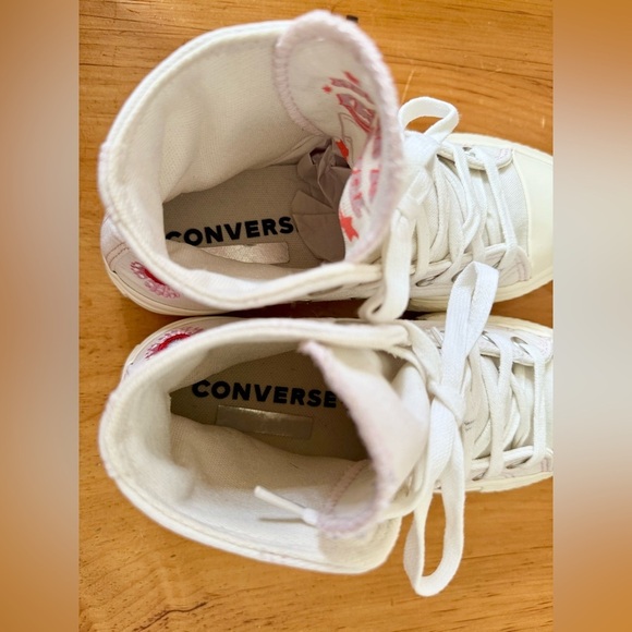 Converse Women's Platform Floral Embroidery High Top Sneakers | Size 5.5 - Picture 9 of 12